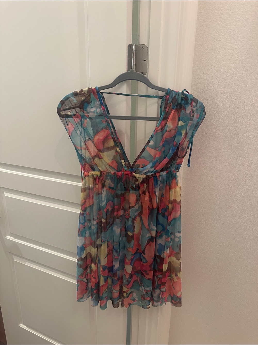 Kenneth Cole Multicolor Sheer Swim Coverup